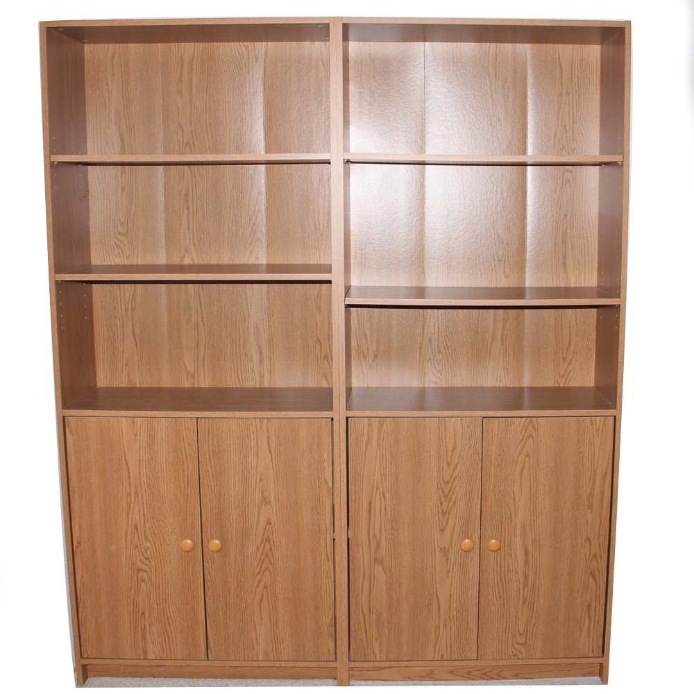 Pair of Composite Wood Bookcases