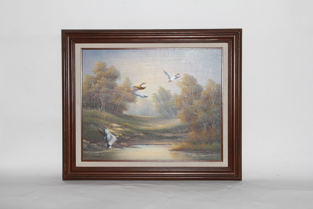 Pair of Original, Signed Oil Paintings Inspired by Nature