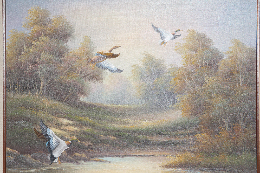 Pair of Original, Signed Oil Paintings Inspired by Nature