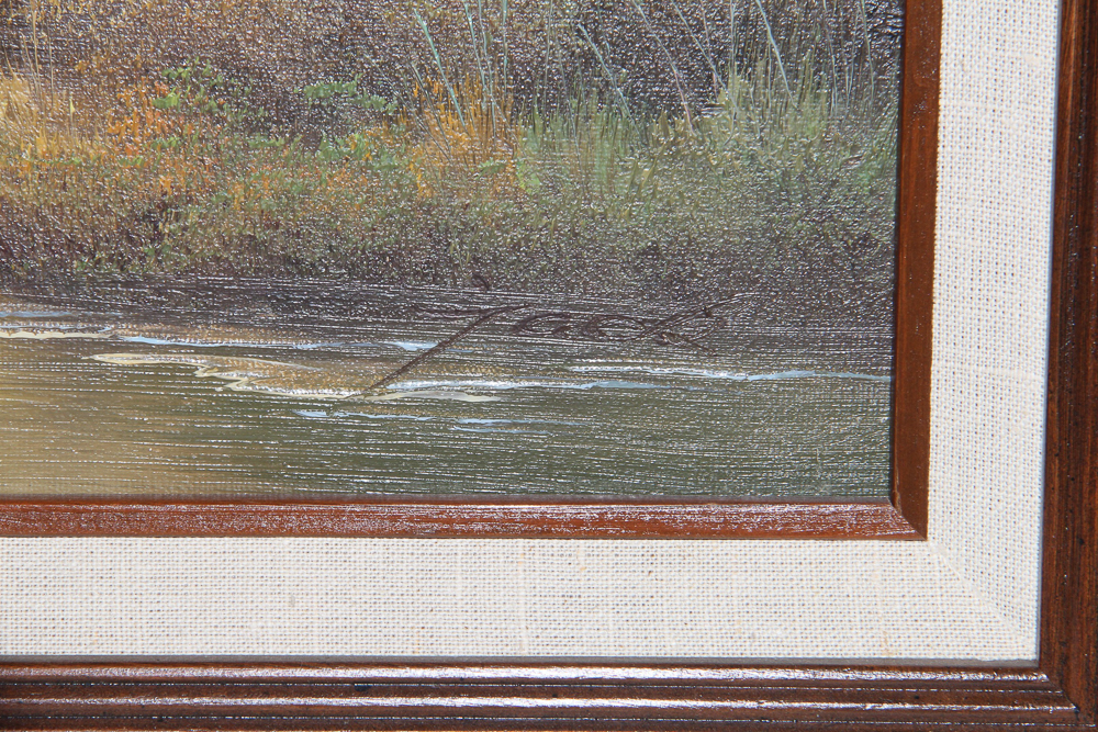 Pair of Original, Signed Oil Paintings Inspired by Nature