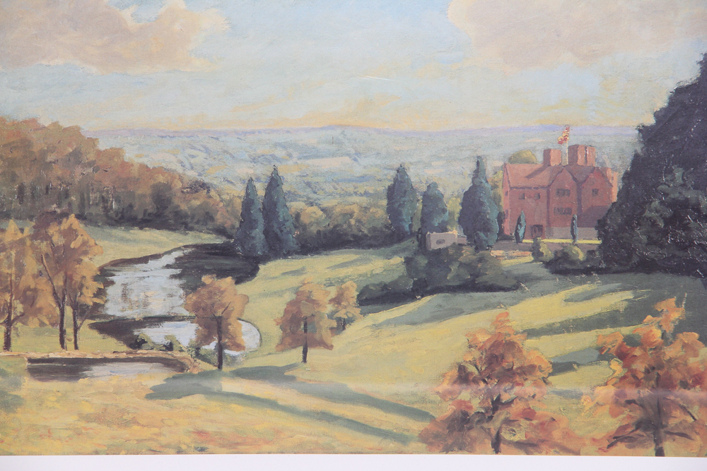 Winston Churchill Reproduction Print of "View from Chartwell"