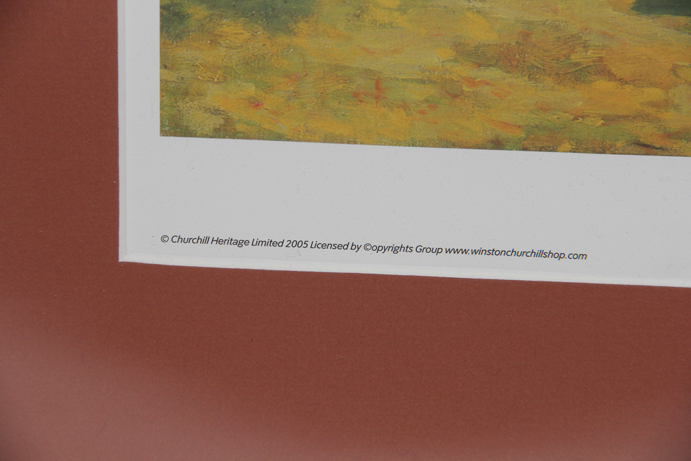 Winston Churchill Reproduction Print of "View from Chartwell"