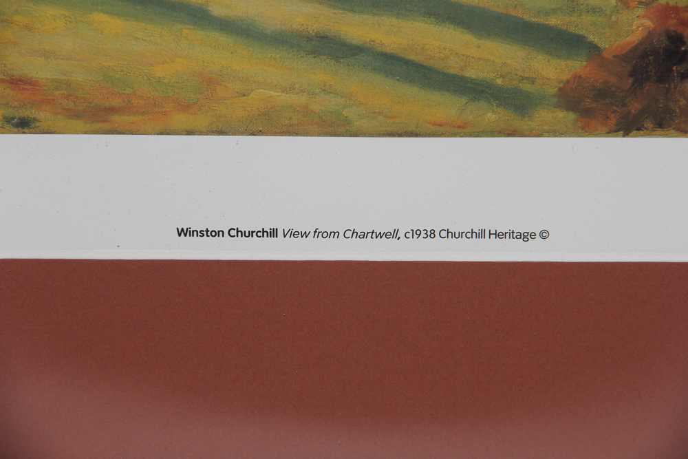 Winston Churchill Reproduction Print of "View from Chartwell"