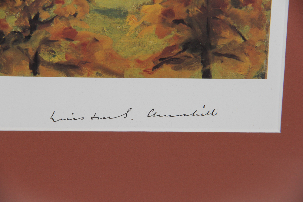 Winston Churchill Reproduction Print of "View from Chartwell"