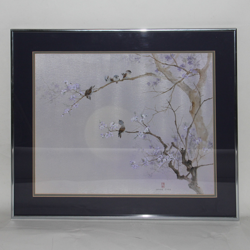 Signed Bird Painting by Spark Chan