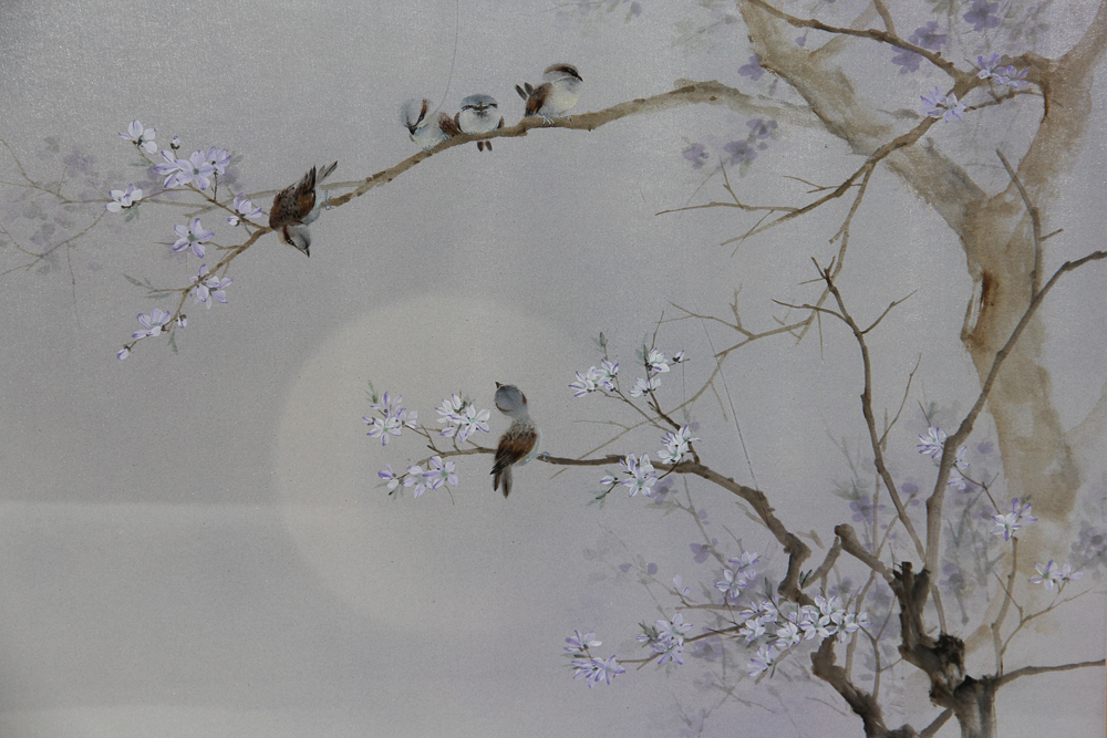 Signed Bird Painting by Spark Chan