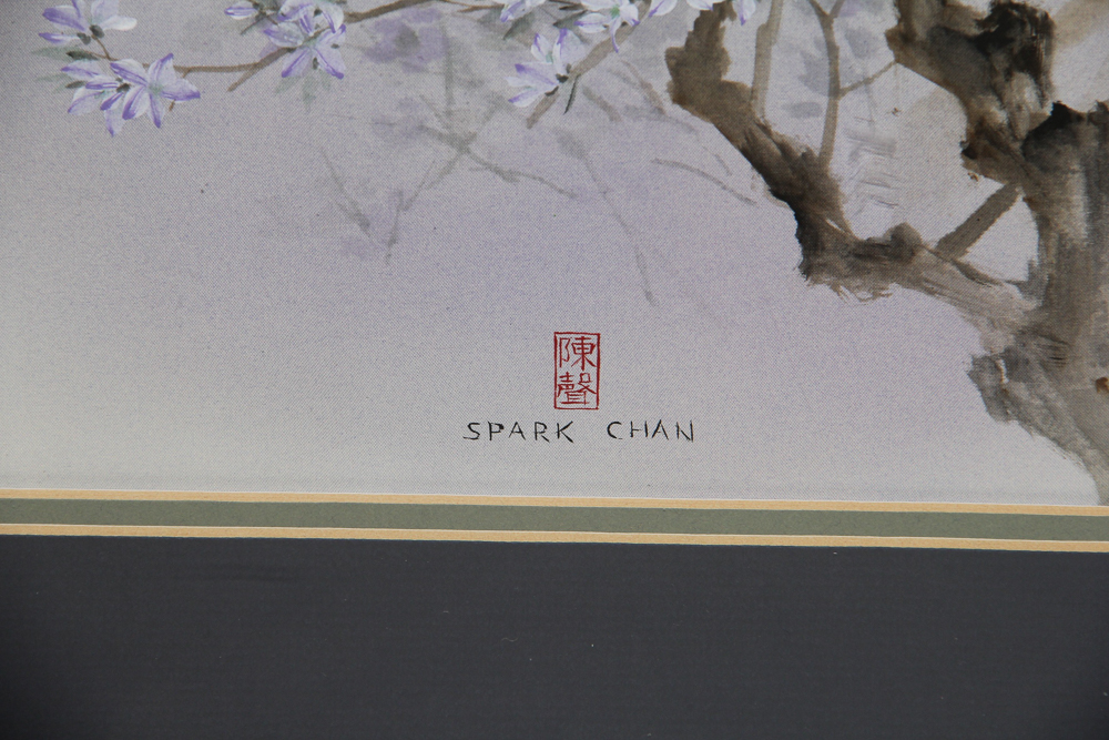 Signed Bird Painting by Spark Chan