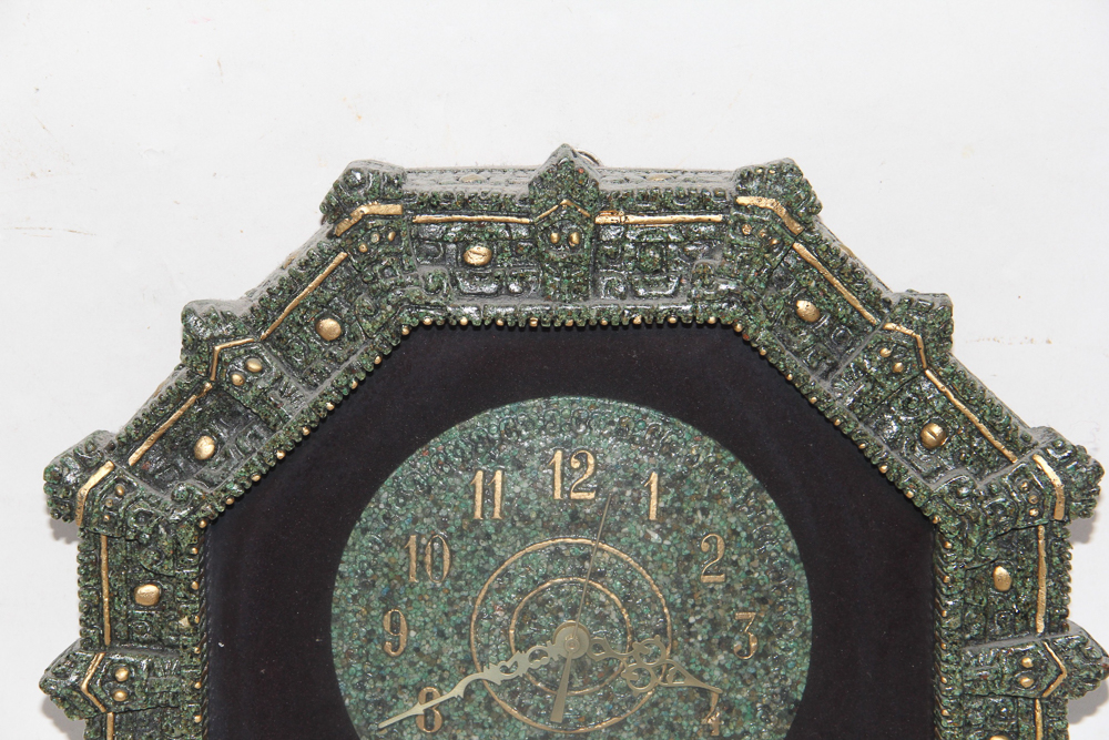 Moulded Mexican Orbicular Granite Style Wall Clock