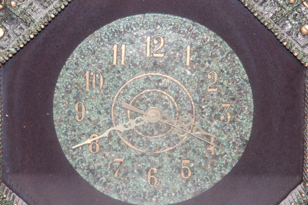 Moulded Mexican Orbicular Granite Style Wall Clock