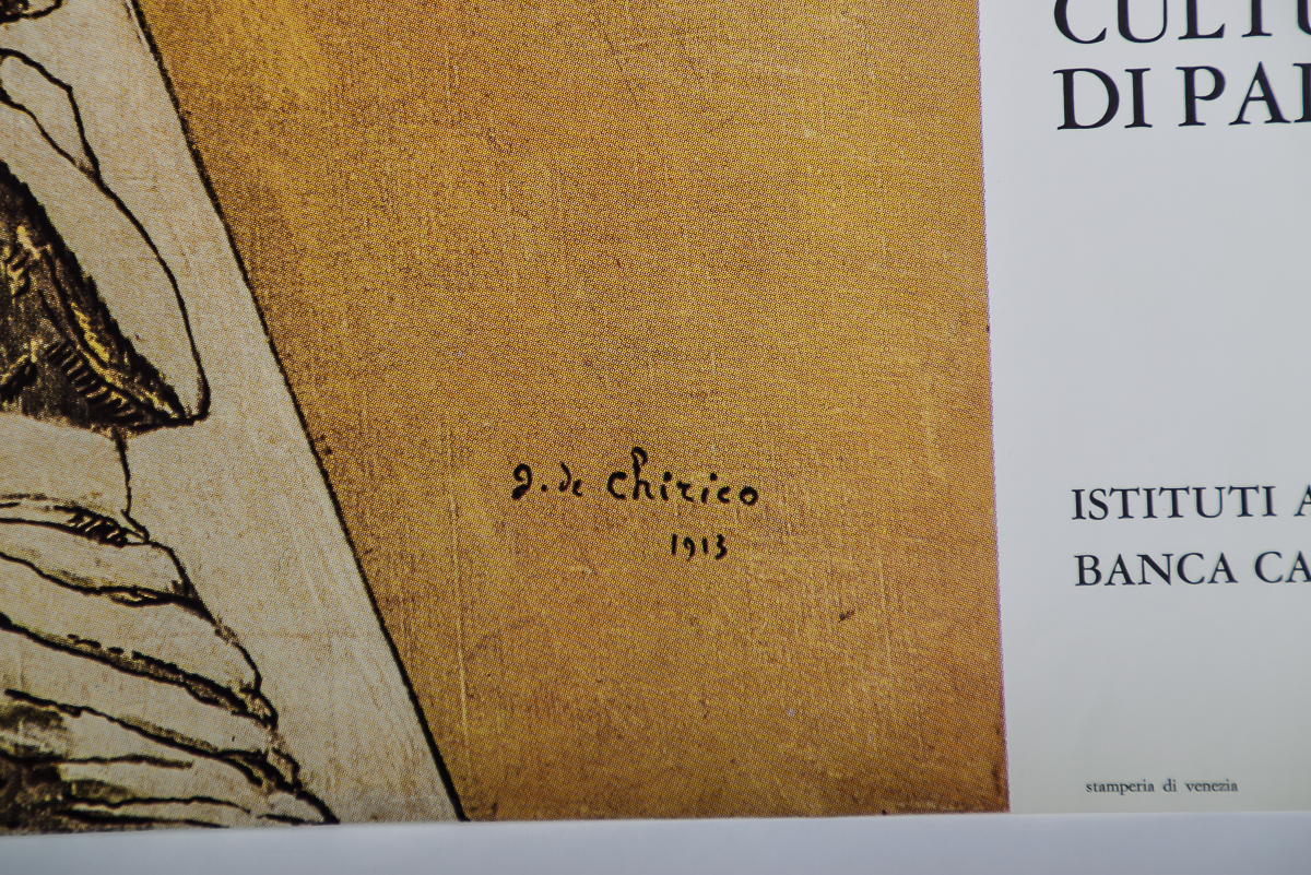 1979 La Pittura Metafisica Giorgio de Chirico Poster