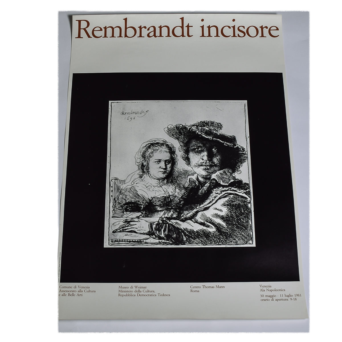 1981 Rembrandt Incisore Comune di Venezia Poster