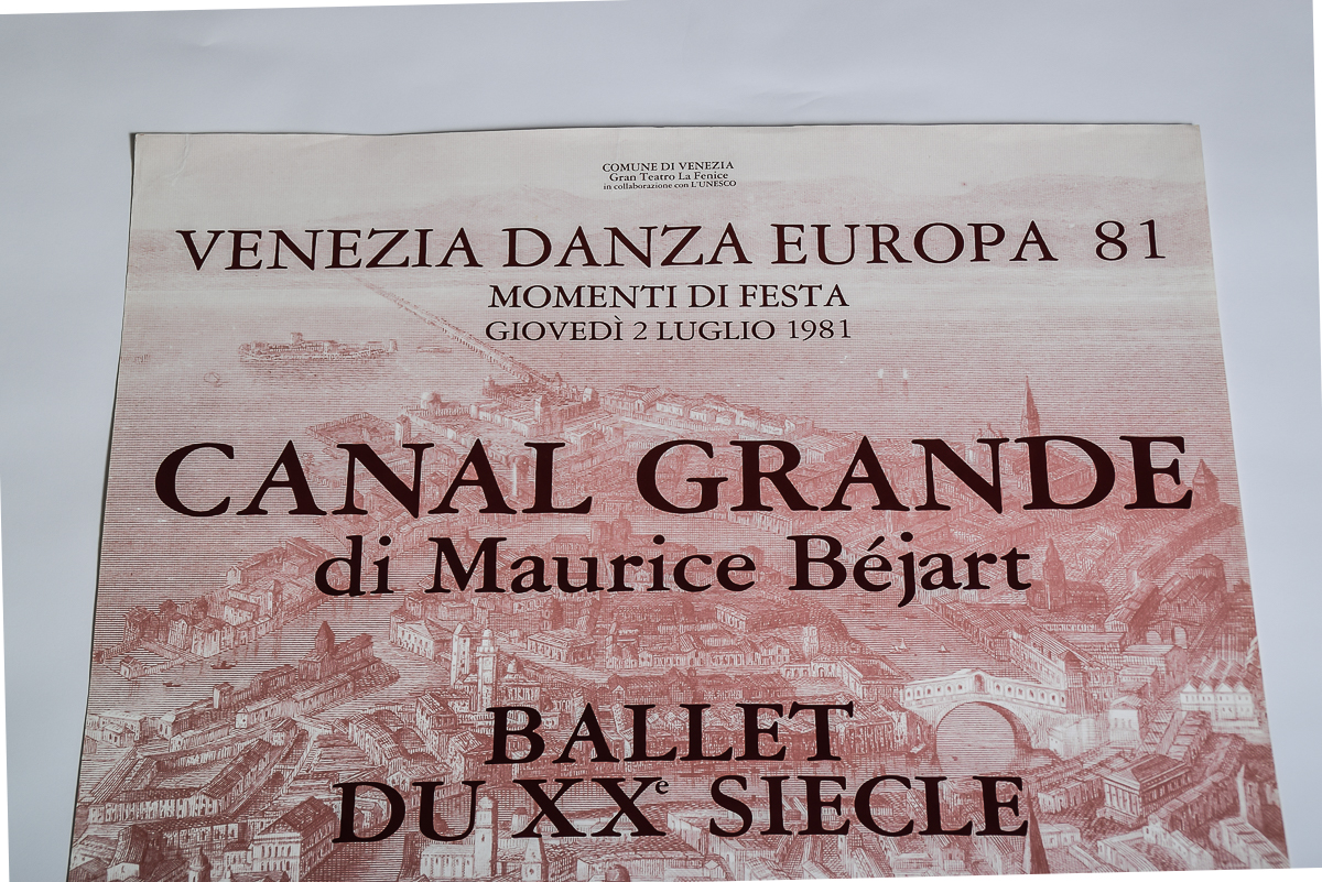 1981 Canal Grande di Maurice Bejart Poster