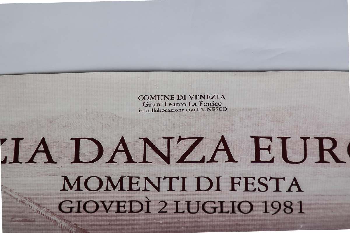 1981 Canal Grande di Maurice Bejart Poster