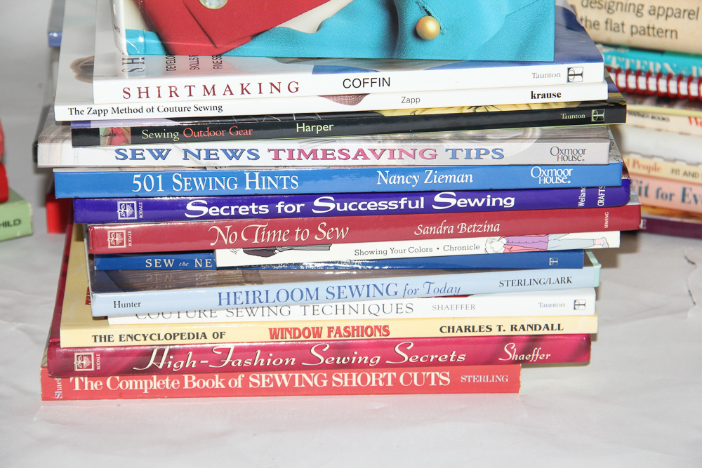 Large Collection of Vintage and Contemporary Sewing Books