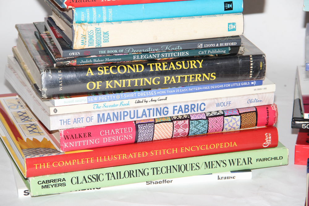 Large Collection of Vintage and Contemporary Sewing Books