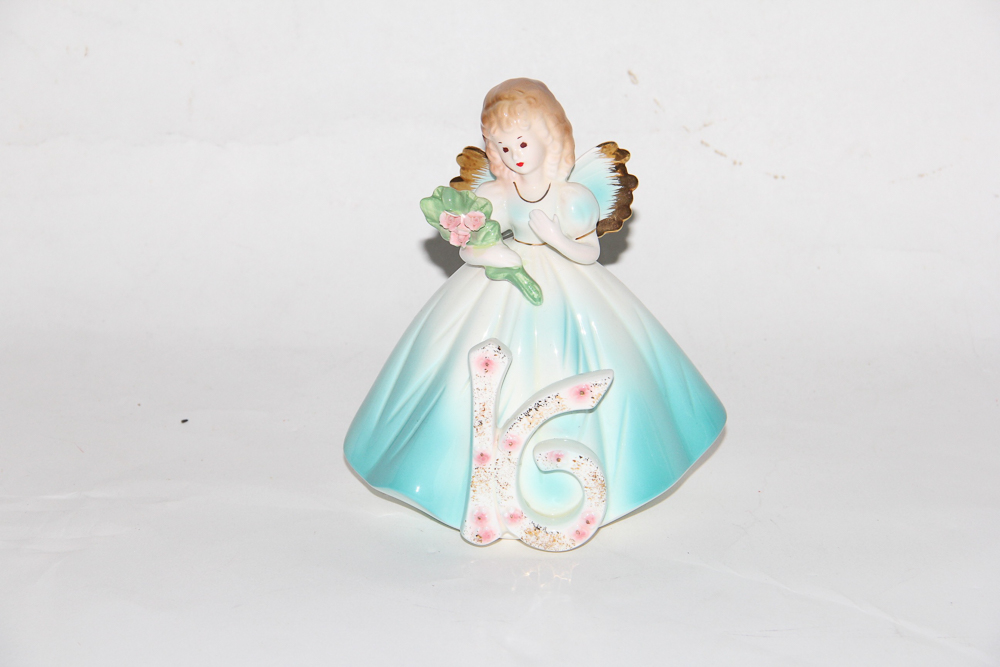 Set of "Birthday Girls" Ceramic Figurines