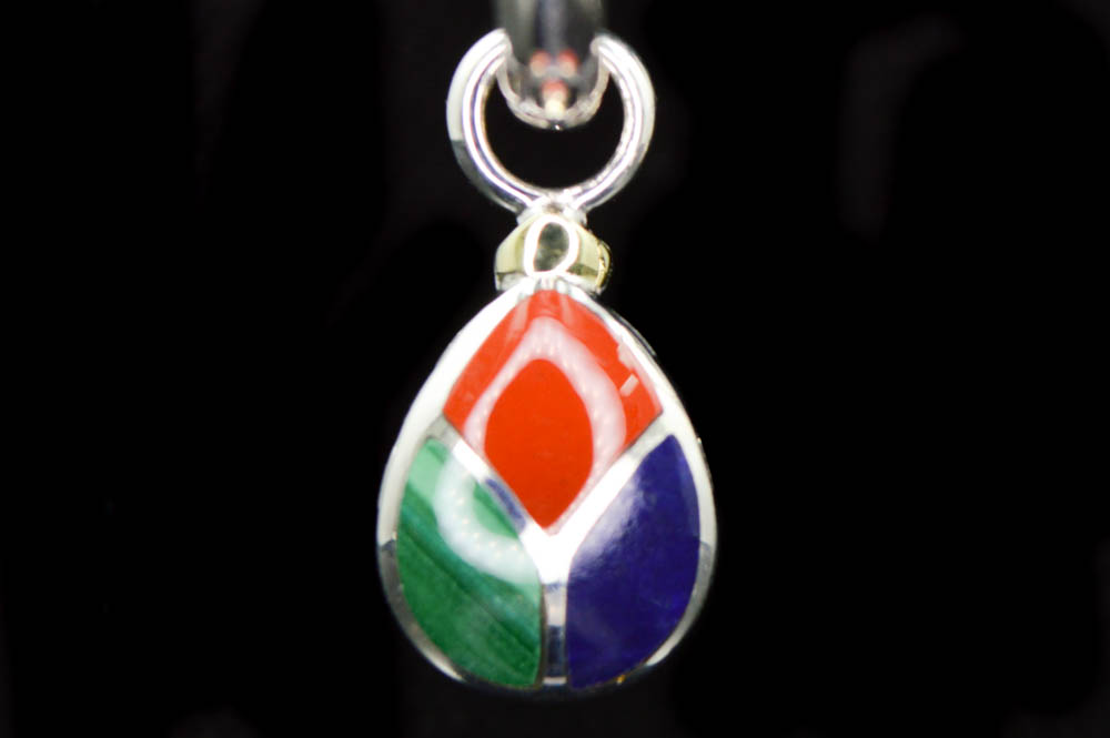 Asch Grossbardt Sterling Silver 18K Gold and Multi Semi-Precious Earrings