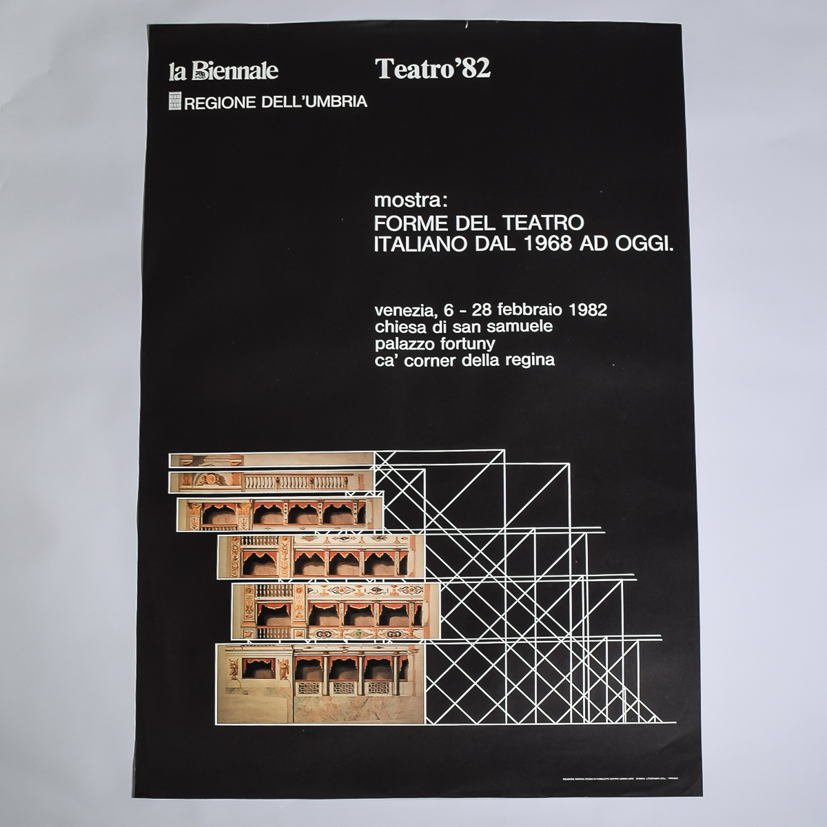 1982 Italian Theatre La Biennale Poster