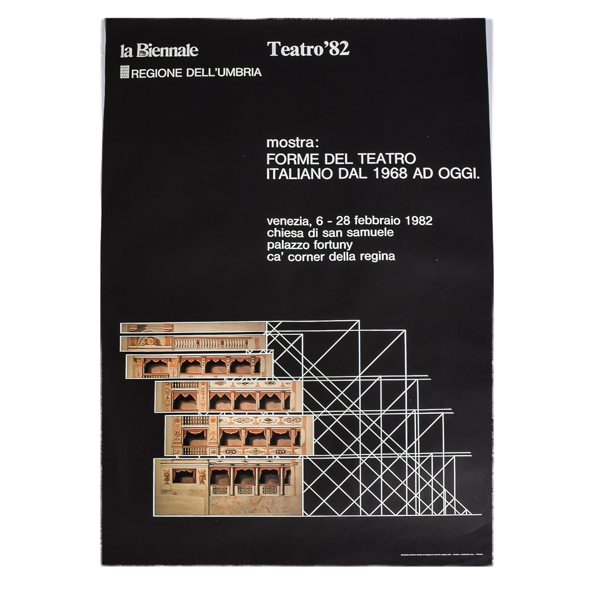 1982 Italian Theatre La Biennale Poster