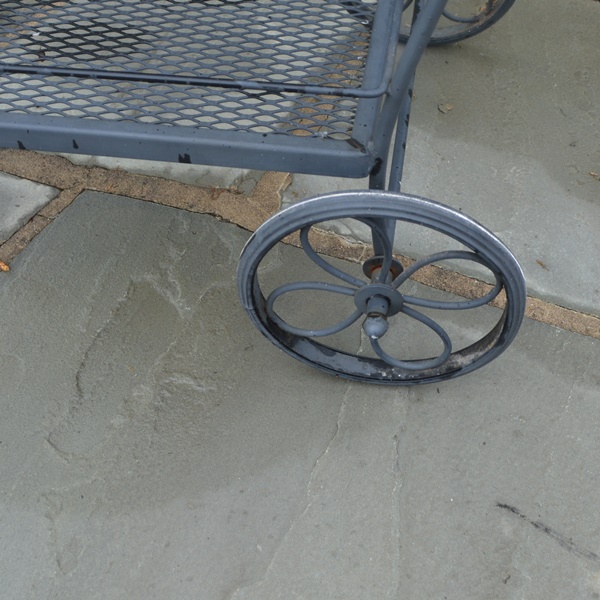 Wrought Iron Outdoor Patio Bar Cart