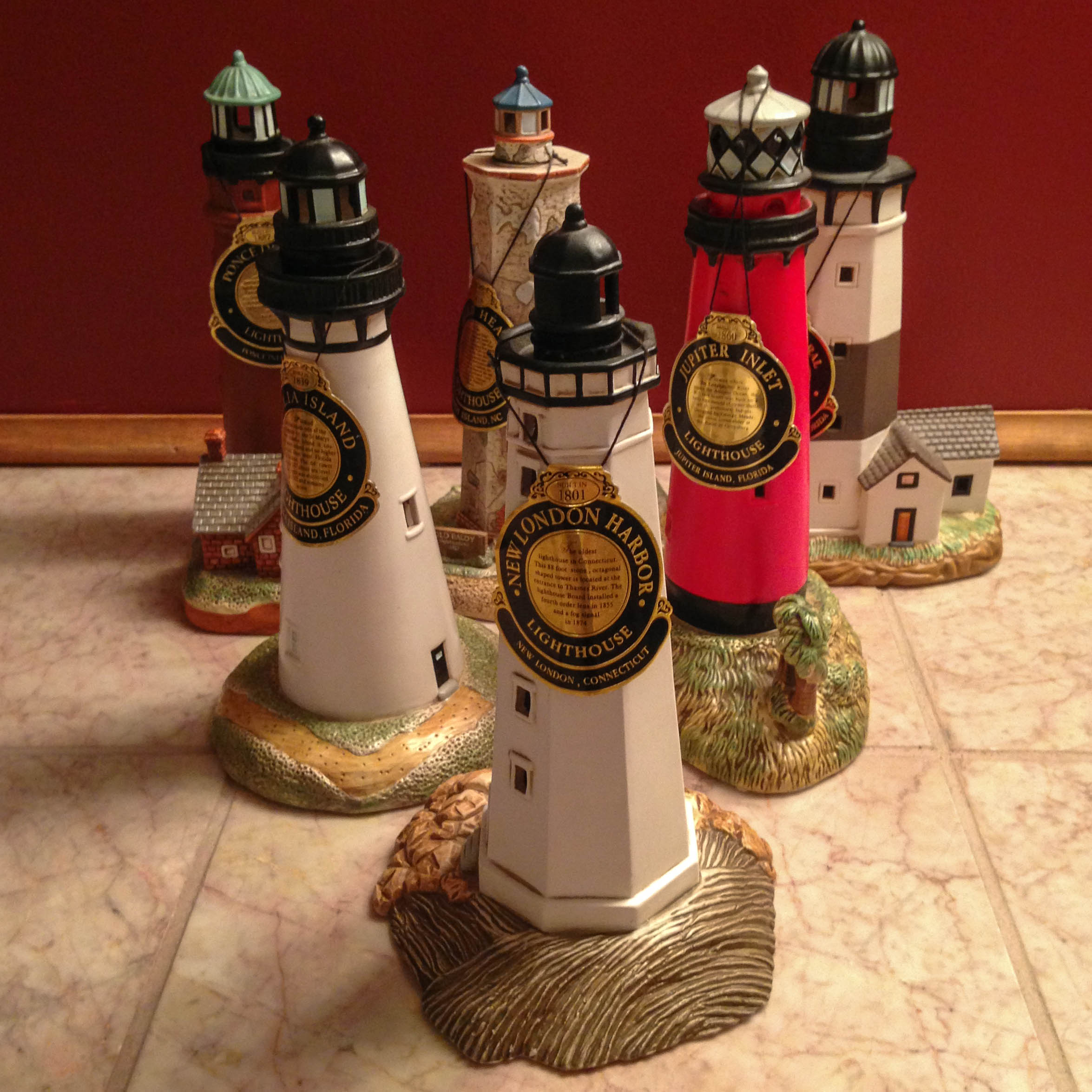 Hand Painted Lefton Lighthouses