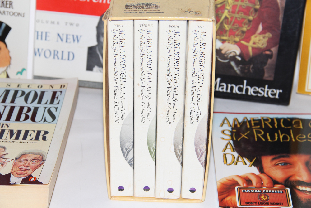 Eclectic Book Collection Featuring Sir Winston Churchill