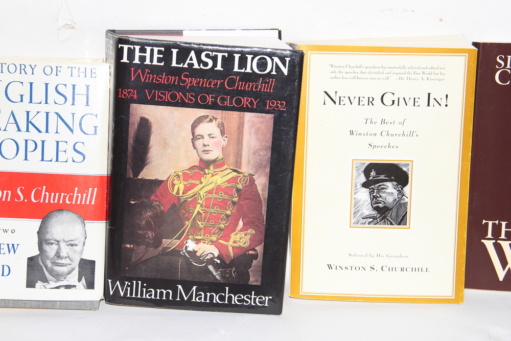 Eclectic Book Collection Featuring Sir Winston Churchill
