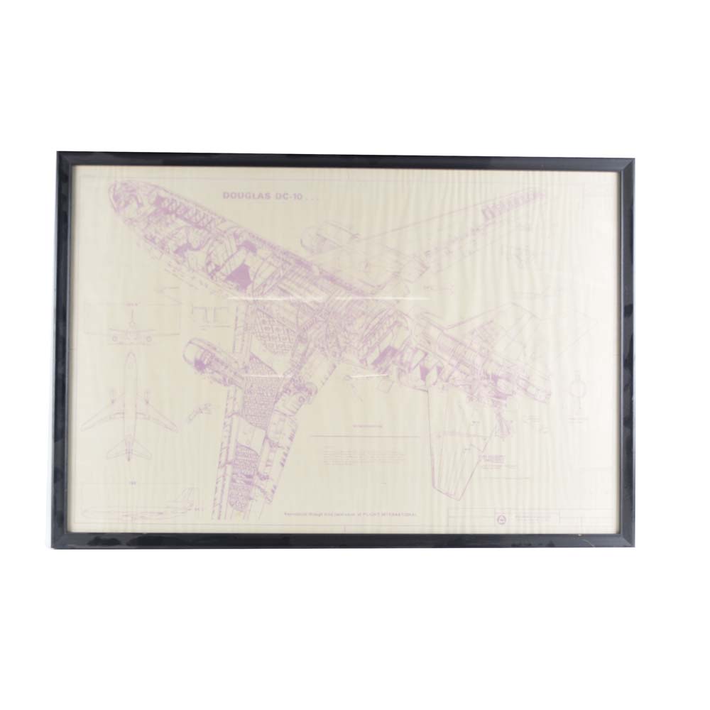 Schematic Drawing of a Douglas DC-10 Plane