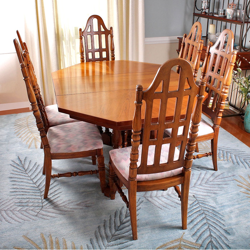 Mid Century Oak Dining Table and Chairs