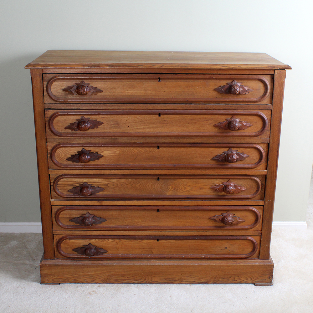 Victorian Eastlake Oak Dresser