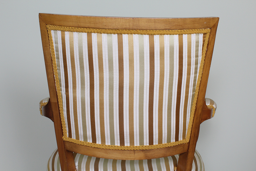 Vintage Louis XVI Style Upholstered Armchair