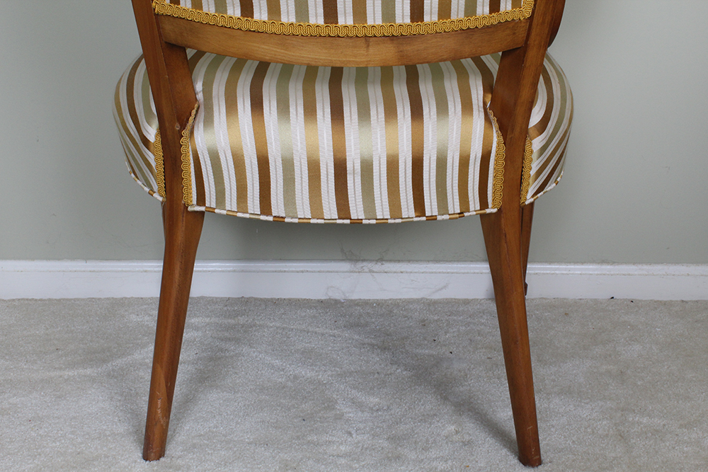 Vintage Louis XVI Style Upholstered Armchair
