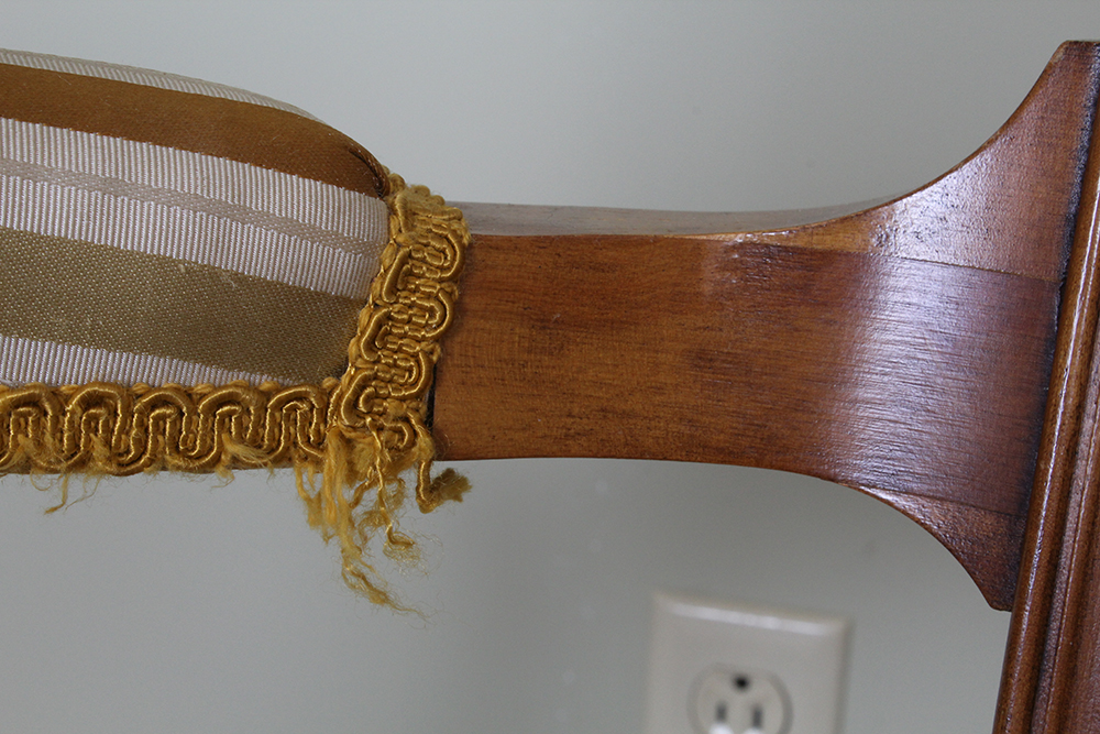 Vintage Louis XVI Style Upholstered Armchair