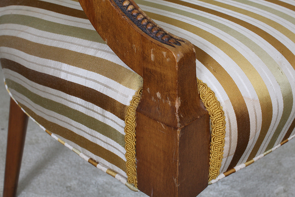 Vintage Louis XVI Style Upholstered Armchair