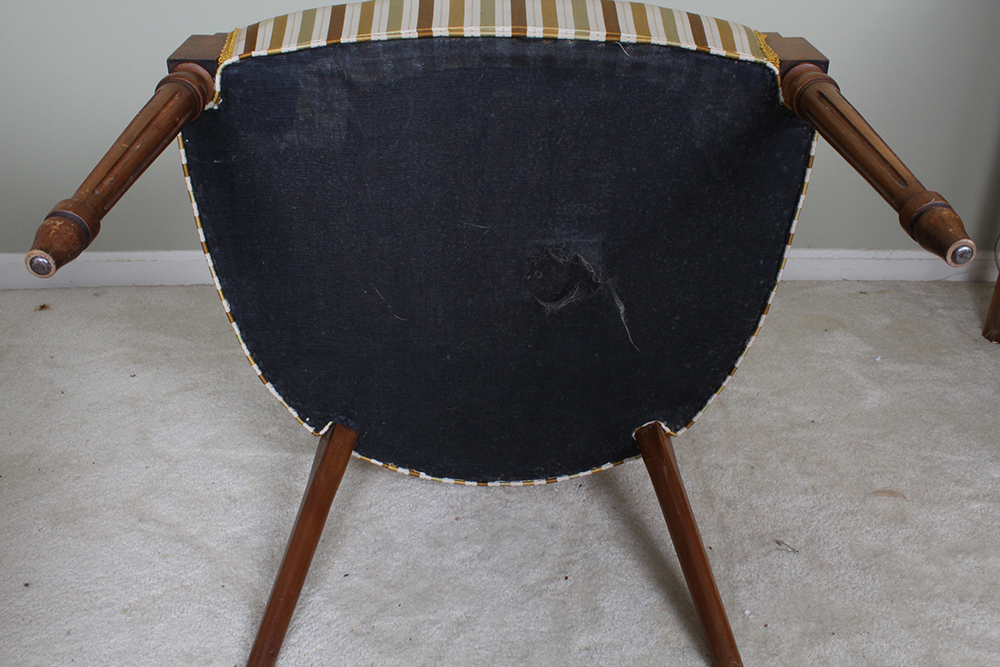 Vintage Louis XVI Style Upholstered Armchair