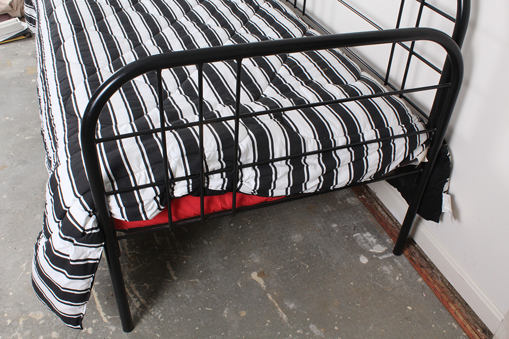 Contemporary Cast Metal Daybed Frame with Mattress