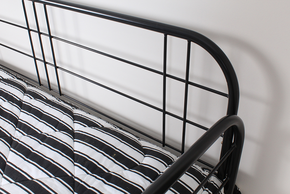 Contemporary Cast Metal Daybed Frame with Mattress