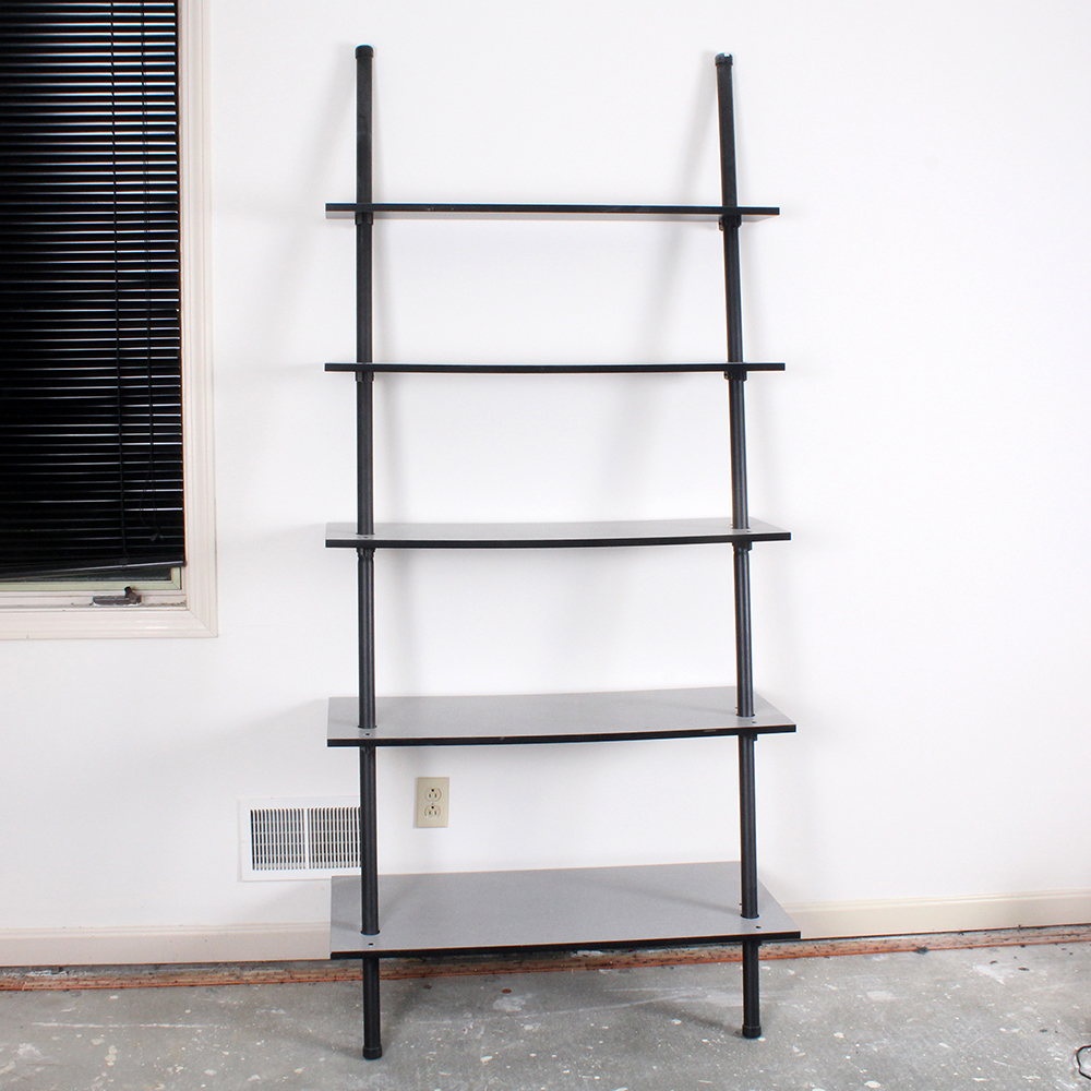 Leaning Bookcase with Graduated Shelves