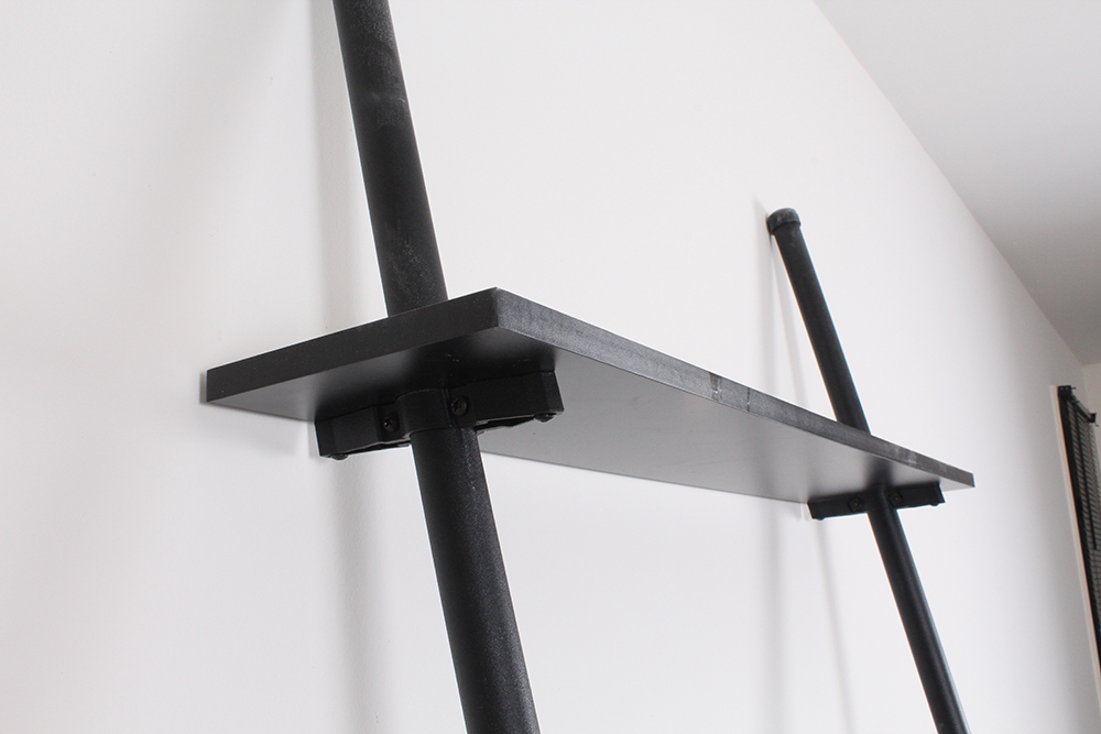 Leaning Bookcase with Graduated Shelves