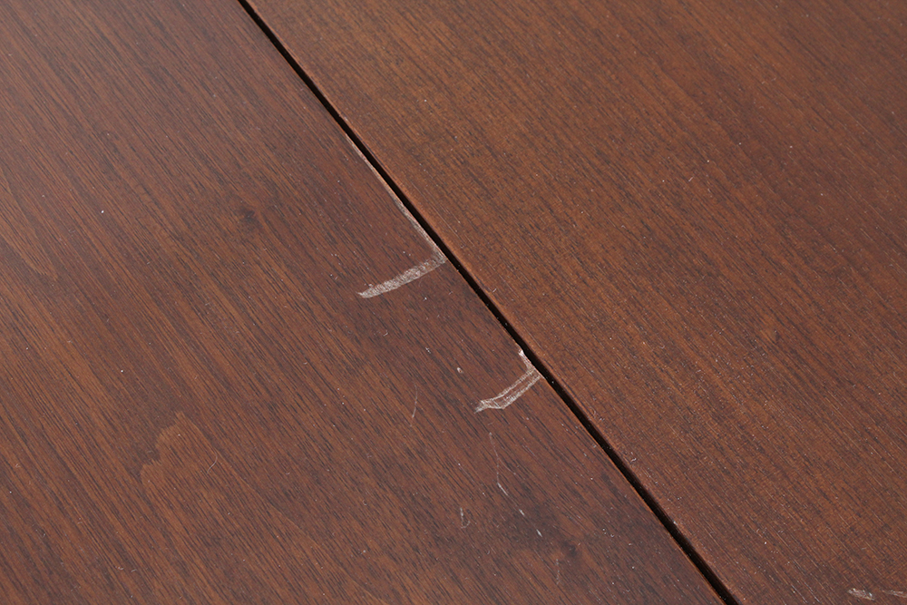 Walnut Stained Poplar Round Drop Leaf Table