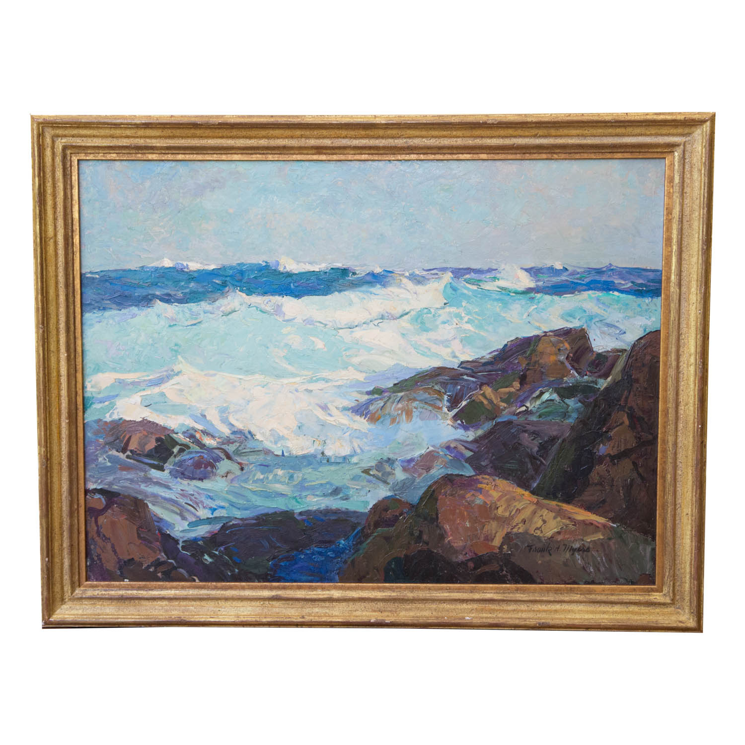 Frank H. Myers Signed Oil on Cavas Painting "Eddies and Swirls"