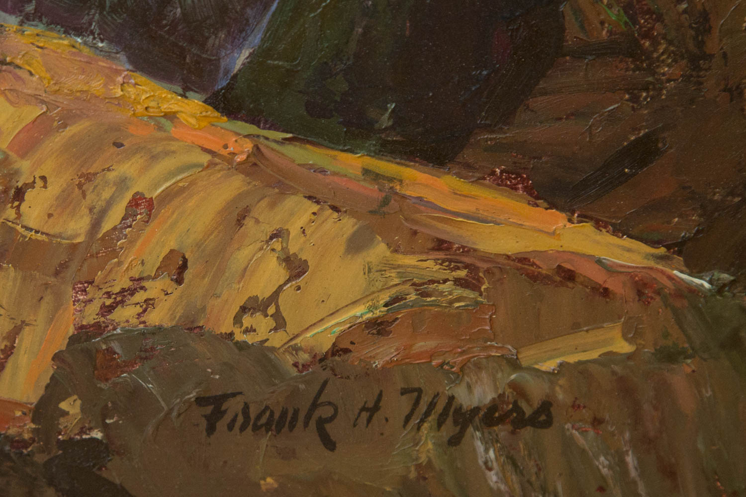 Frank H. Myers Signed Oil on Cavas Painting "Eddies and Swirls"