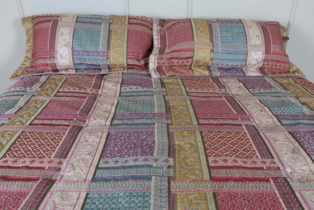 Mid-Century Modern King Bed Frame, Mattress and Linens