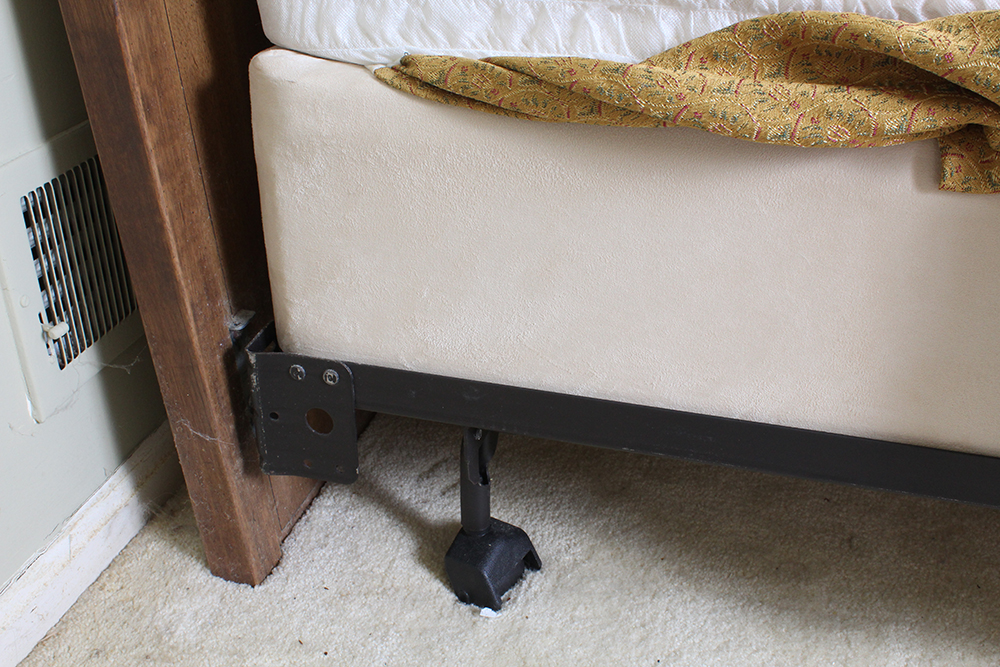 Mid-Century Modern King Bed Frame, Mattress and Linens