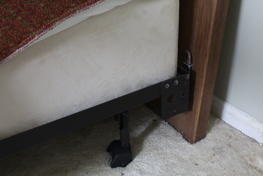 Mid-Century Modern King Bed Frame, Mattress and Linens