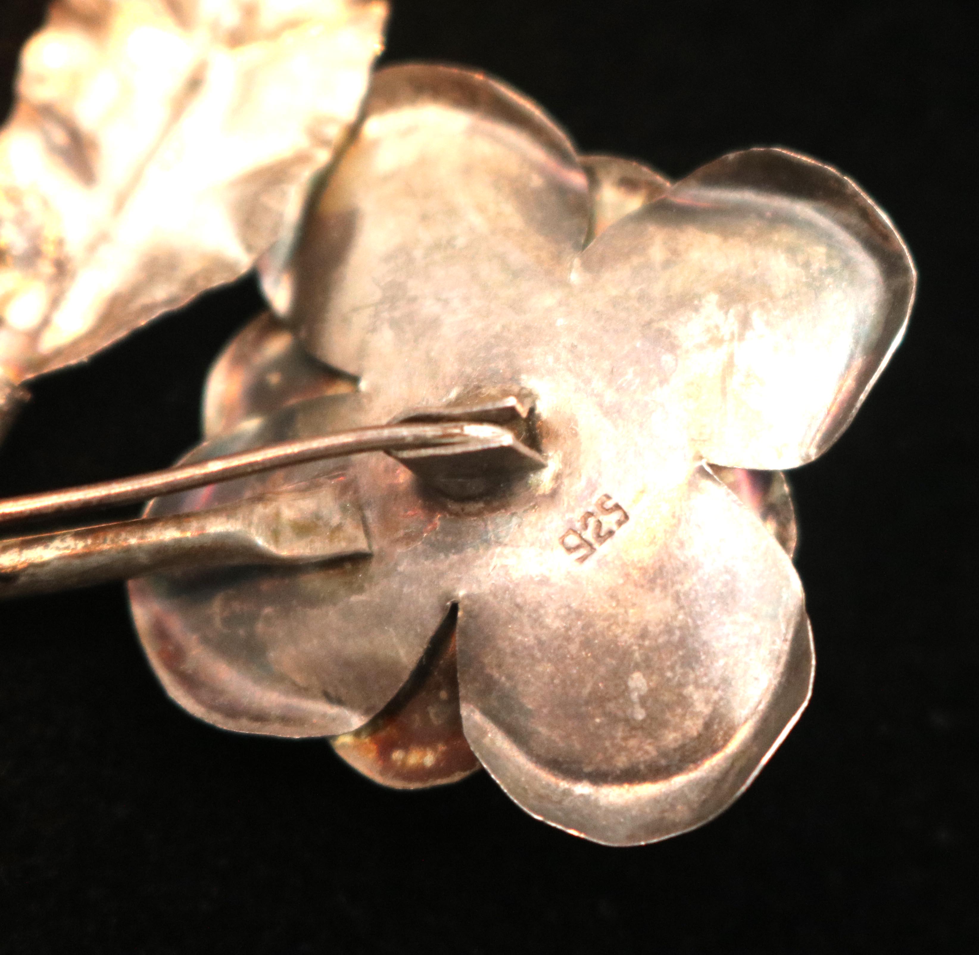 Pair of Sterling Silver Pins