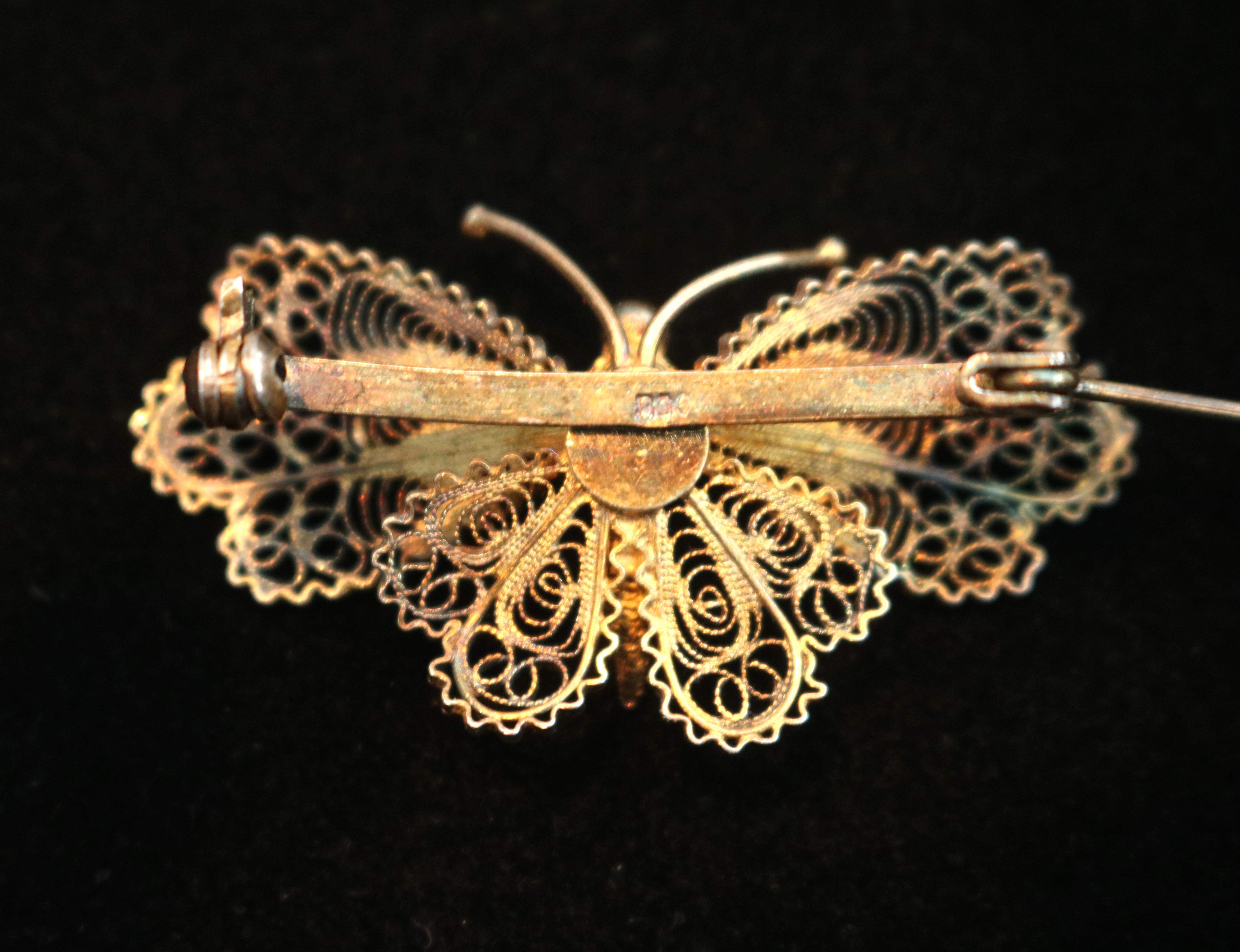 Pair of Sterling Silver Pins