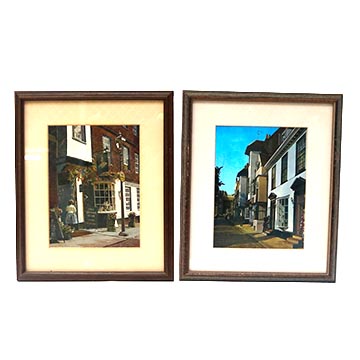 Vintage Framed City Scene Photographs