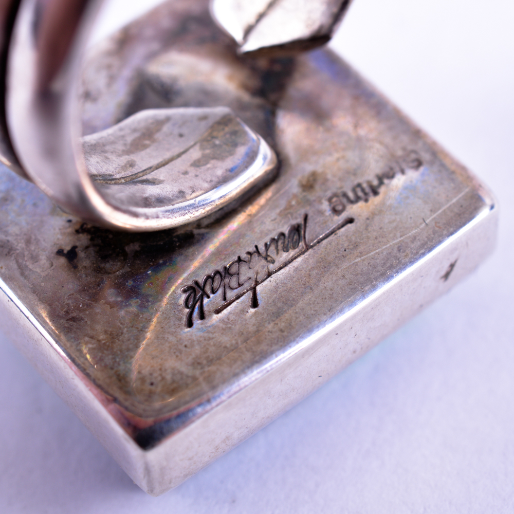 Sterling and Art Glass Necklace and Ring by Terika Blake