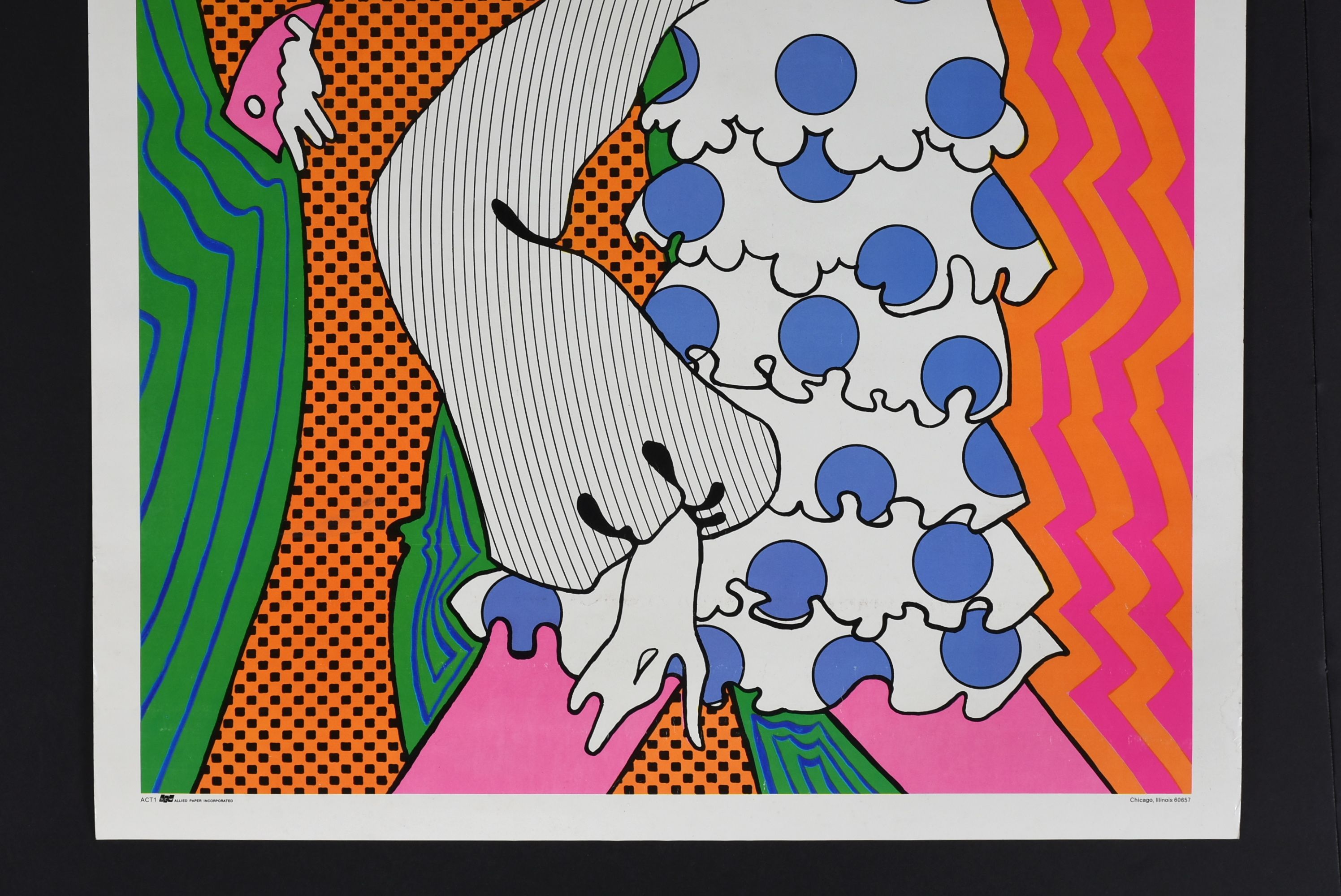 Vintage 1960s Psychedelic Couple Poster